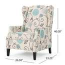 Westeros Wing Back Fabric Upholstered Recliner by Unique Piece Furniture