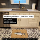Tarpon Memory Foam Kitchen Mat Machine Washable Anti-Fatigue Cushion Comfort Bath or Kitchen Rug