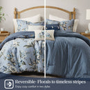 7PCS King Vintage Floral Comforter Set