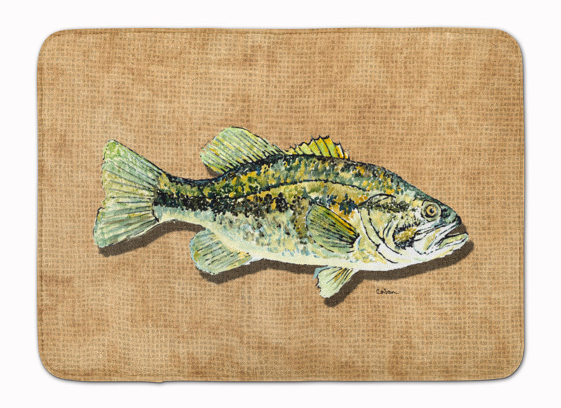 Small Mouth Bass Machine Washable Memory Foam Mat 8806RUG