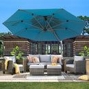 Round Cantilever Umbrella with Center Pole, Lake by HouseOfZazla