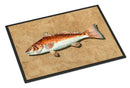 Red Fish Doormat Indoor Outdoor 24H X 36W Front Door Mat Rugs for Entryway, Non Slip Washable Low Pile,