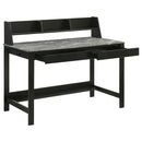 Besler 47-inch SmartTop Writing Desk with Shelf Grey Stone and Black