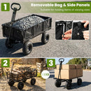 880 lbs Utility Wagon Flatbed with Removable Oxford Cloth Liner by LJGDeals