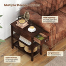 3-Tier Narrow End Table with Drawer and Storage Shelves by LJGDeals