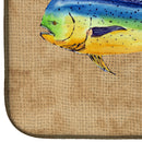 Dolphin Mahi Mahi Dish Drying Mat Absorbent Dish Drying Mat Pad for Kitchen Counter Dish Drainer Mat for Countertop, 14 x 21", Multicolor
