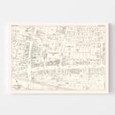 Vintage Map of Amsterdam, NY Business Section 1947