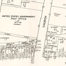 Vintage Map of Amsterdam, NY Business Section 1947