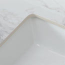 Elegant Bathroom Vanity Top With Rectangular Ceramic Sink And Backsplash