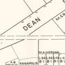 Vintage Map of Annapolis, MD Business Section 1947