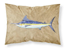 Blue Marlin Standard Pillowcases – Artistic Decorative Front, Crisp White Back