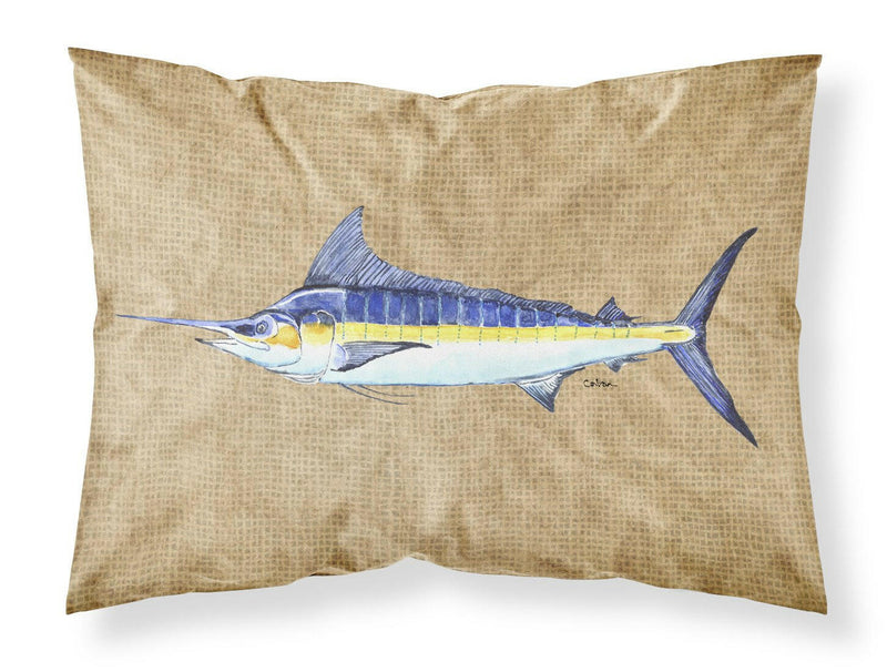 Blue Marlin Standard Pillowcases – Artistic Decorative Front, Crisp White Back