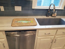 Snook Dish Drying Mat Absorbent Dish Drying Mat Pad for Kitchen Counter Dish Drainer Mat for Countertop, 14 x 21", Multicolor