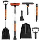 5 in 1 Detachable Snow Remover Kits Extendable Ice Scraper Snow Shovel 180¡ Adjustable Snow Brush Head for Car Windshield Roof