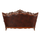 Eustoma - Sofa - Cherry Top Grain Leather Match & Walnut