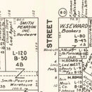Vintage Map of Auburn, NY Business Section 1947