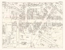 Vintage Map of Auburn, NY Business Section 1947