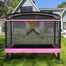 6 FT Kids Trampoline with Swing and Horizontal Bar Small Rectangle Trampoline