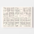 Vintage Map of Bayonne, NJ Business Section 1947