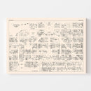 Vintage Map of Buffalo, NY Business Section 1947