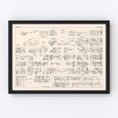 Vintage Map of Buffalo, NY Business Section 1947