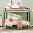 Modern Metal Bunk Bed, Full Over Full, No Box Spring Needed - Black by Unique Piece Furniture