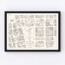 Vintage Map of Camden, NJ Business Section 1947