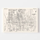 Vintage Map of Cumberland, MD Business Section 1947