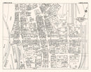 Vintage Map of Cumberland, MD Business Section 1947
