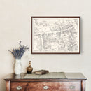 Vintage Map of Elizabeth, NJ Business Section 1947
