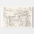 Vintage Map of Elizabeth, NJ Business Section 1947