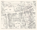 Vintage Map of Elizabeth, NJ Business Section 1947
