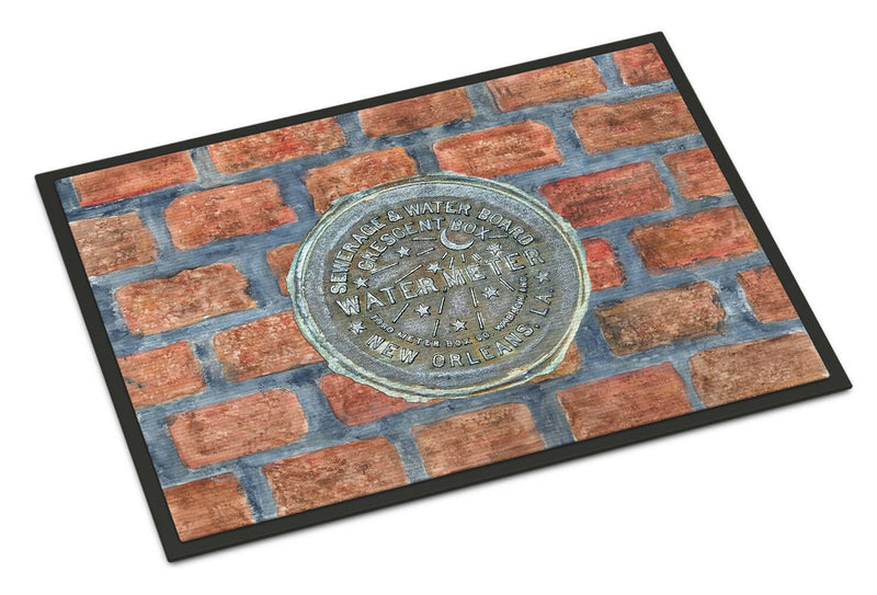 New Orleans Watermeter on Bricks Indoor or Outdoor Mat 24x36