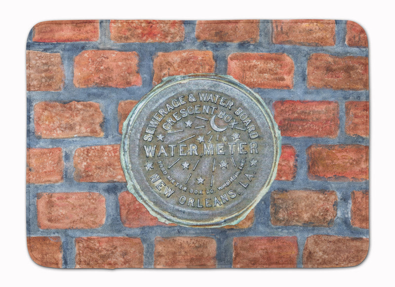 New Orleans Watermeter on Bricks Machine Washable Memory Foam Mat 8829RUG