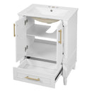 Bathroom Vanity With Ornate French Cylinder Legs, Soft Close Drawer by HouseOfZazla