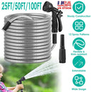 Stainless Steel Garden Hose with 7-Pattern Nozzle by LJGDeals