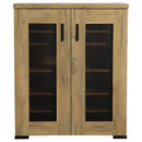 Door Accent Cabinet With Screens - Brown
