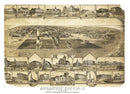 Vintage Map of Atlantic City, New Jersey 1880