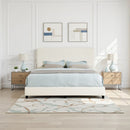 Platform Bed & Upholstered Headboard by HouseOfZazla
