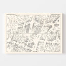 Vintage Map of New York City, NY Business Section 1947