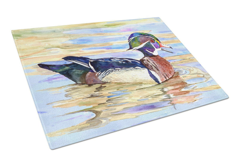 Wood Duck Glass Cutting Board Large