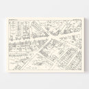 Vintage Map of Irvington, NJ Business Section 1947
