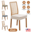 4Pack Waterproof Dining Chair Slipcovers Stretch Chair Seat Slipcovers Removable Washable Jacquard Seat Covers for Dining Room