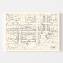 Vintage Map of Ithaca, NY Business Section 1947