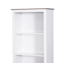 69" Freestanding Storage Cabinet, Bathroom Linen Tower, Kitchen Cupboard, Buffet Cabinet, Bookcase with Double Door 3-Tier Shelf for Home Office, White