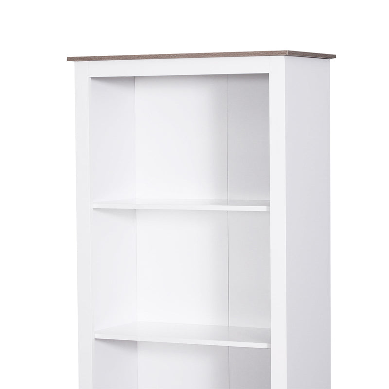 69" Freestanding Storage Cabinet, Bathroom Linen Tower, Kitchen Cupboard, Buffet Cabinet, Bookcase with Double Door 3-Tier Shelf for Home Office, White