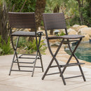 Outdoor Wicker Barstools Faux Rattan Patio Bar Stools - Set of 2 by HouseOfZazla