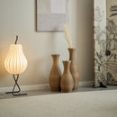 3 Piece Artificial Rattan Floor Vase Set Decorative Accent For Living Room, Hallway & Entryway, Ideal For Dried Or Silk Flower Arrangements - Beige by HouseOfZazla
