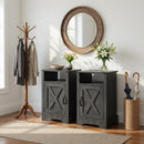 Farmhouse Nightstand, Charging Station & Storage by HouseOfZazla