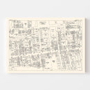 Vintage Map of Jamaica, NY Business Section 1947